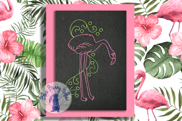 Fiona Flamingo: A Holiday-Ready Embroidery Gem